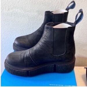 John Fluevog Charcoal Ankle Booties